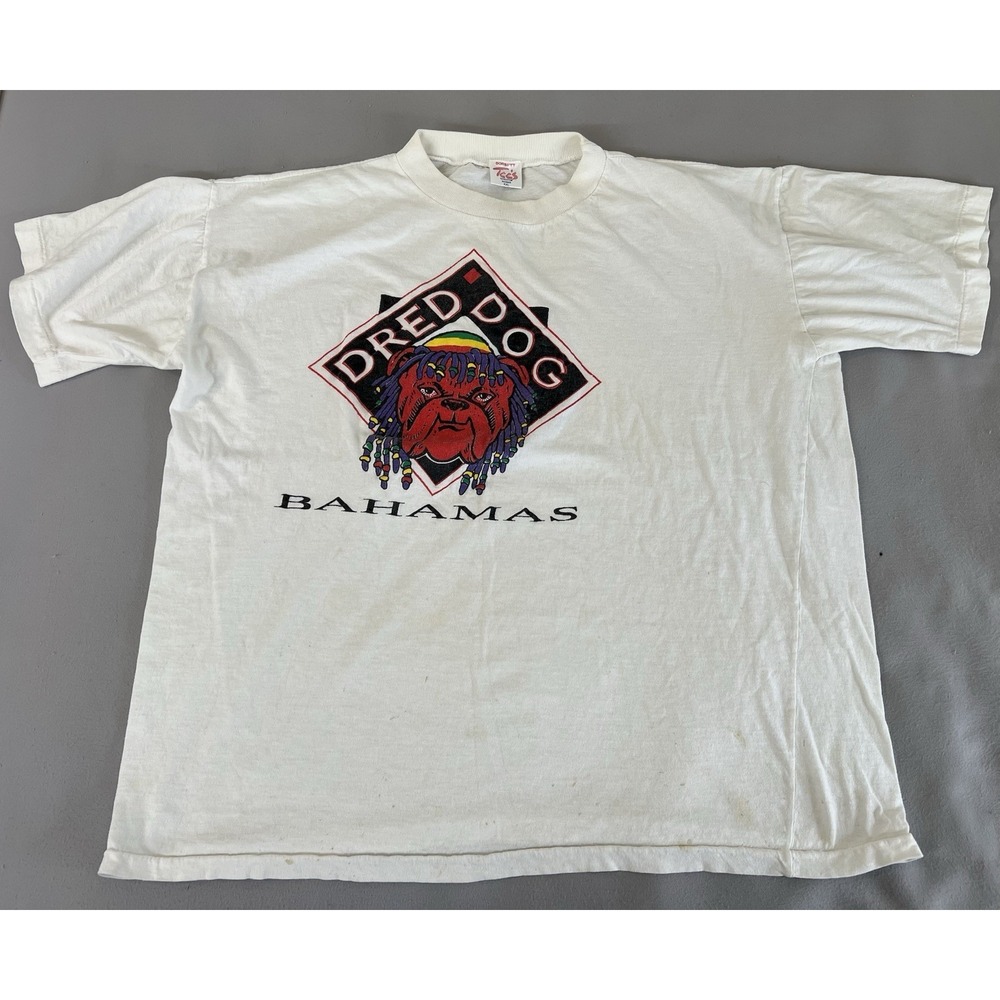 Vintage Dred Dog Bahamas Jamaica Reggae 90s Original Rare T Shirt Size XXL